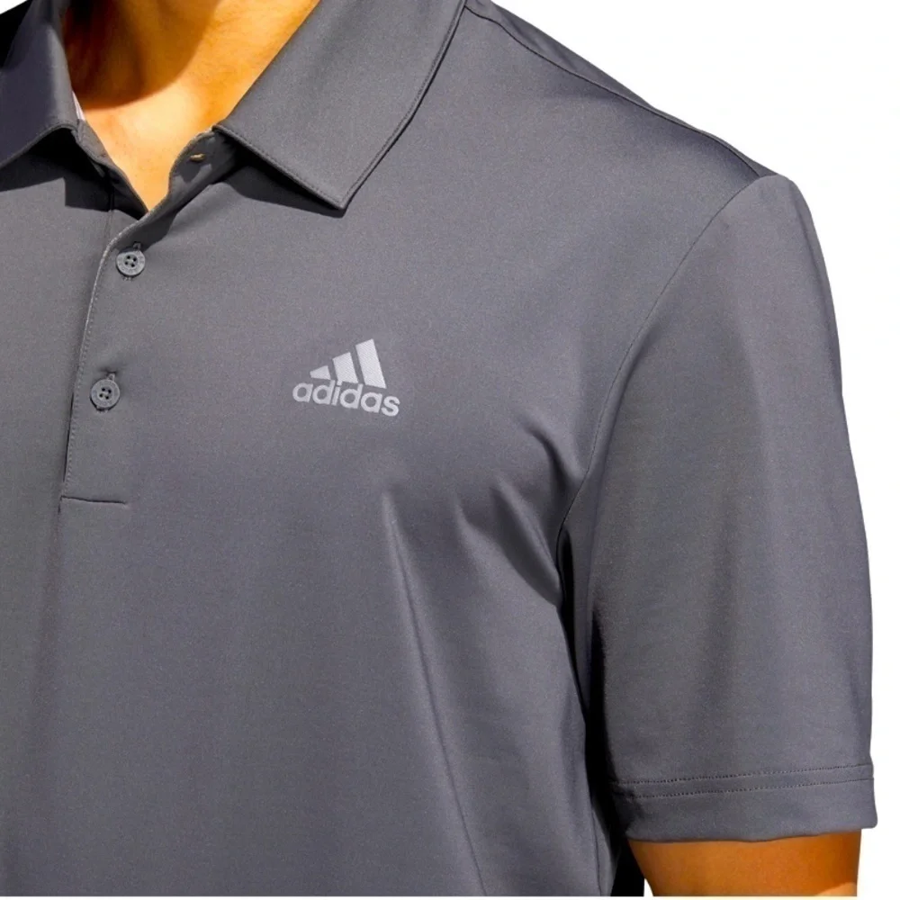 ADIDAS Men’s Large Ultimate365 Solid Polo Shirt charcoal XL